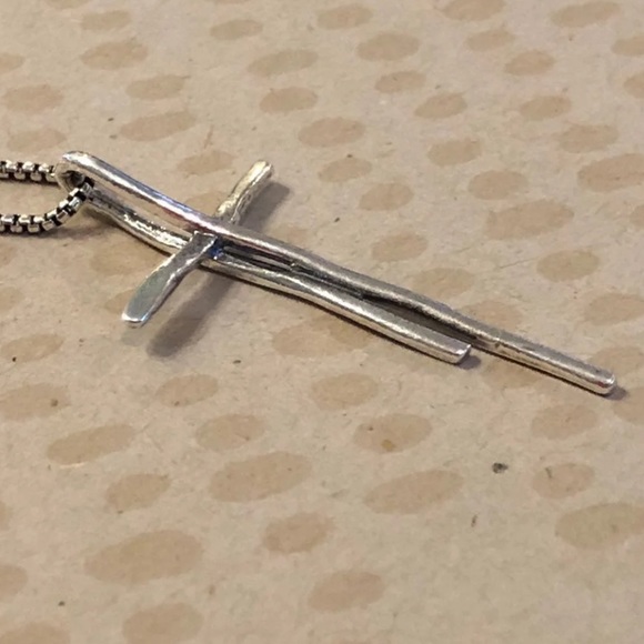 Silpada N5359 Cross Twig Pendant Sterling Silver Necklace - Picture 15 of 15